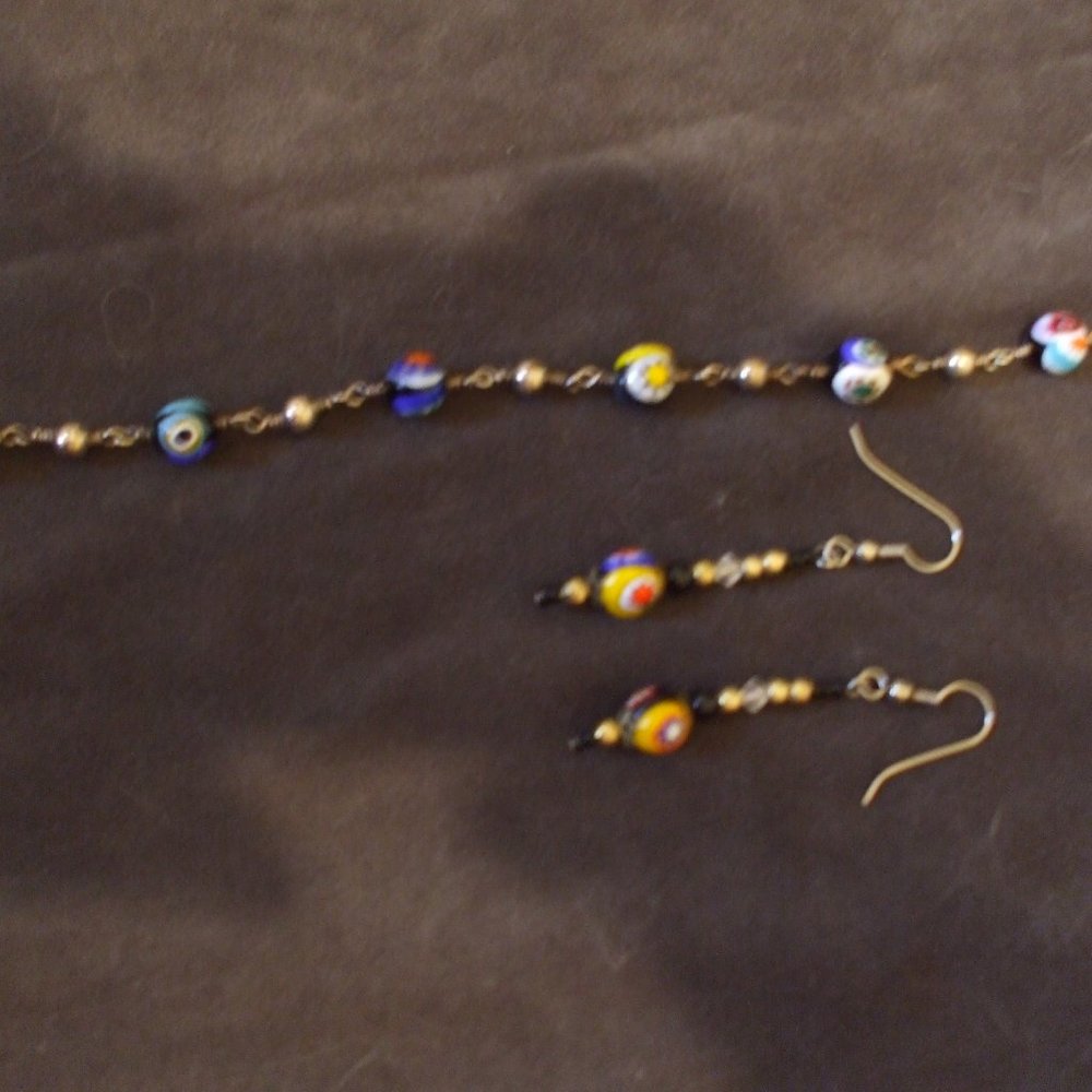 Milifiori Sterling Silver bracelet and earrings
